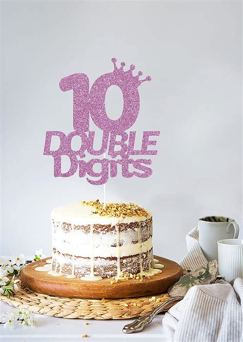 Buy Double Digits 10th Birthday Cake Topper Cheer To 10th Years 10