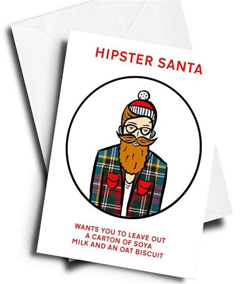 Funniest Christmas Cards Hipster Santa Funny Holiday Cards Holiday