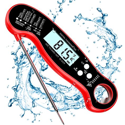 2 In 1 Meat Thermometer Doqaus Ip67 Waterproof Food Thermometer For