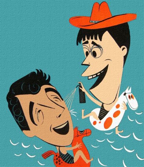 Martin And Lewis Caricature Cover From 1000 Jokes Magazine Summer