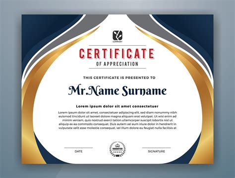 Multipurpose Modern Professional Certificate Template Design