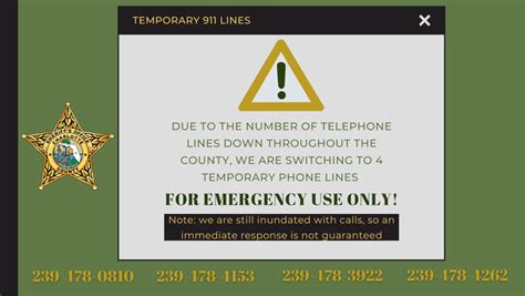 Temporary 911 Replacement Lines Charlotte County Sheriffs Office