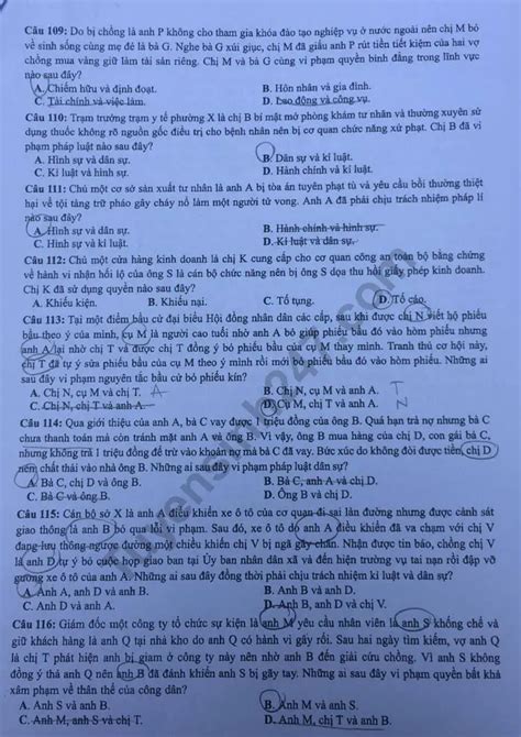 Thi THPQG 2019 Đề thi và đáp án môn GDCD mã đề 305