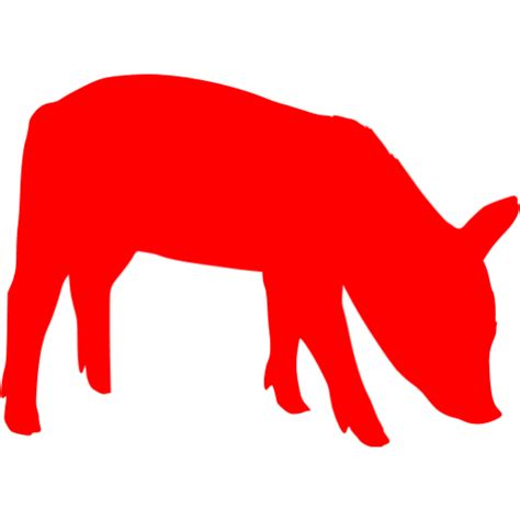 Red Pig 2 Icon Free Red Animal Icons