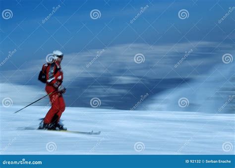 Skier In Action 5 Stock Photo Image Of Droop Climbing 92132