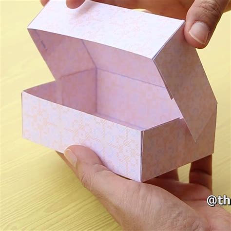 How To Make A Paper Box Video Paper Crafts Paper Crafts Diy