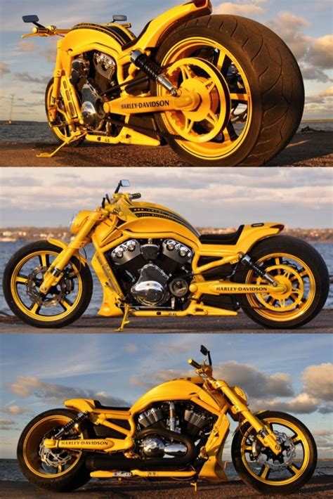 Harley Davidson V Rod Yellow By Fredy Custom Street Bikes Harley