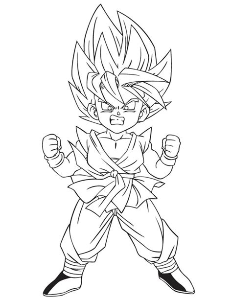 Well, adding a wallpaper to your desktop is not mandatory. Little Goku Super Saiyan 2 Form In Dragon Ball Z Coloring ...