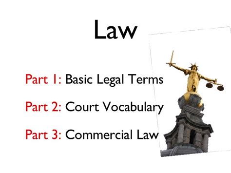Video Vocab 04 Law 1 Basic Legal Terms