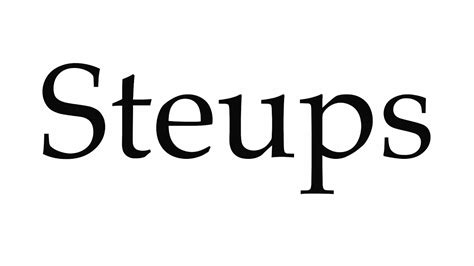 How To Pronounce Steups Youtube