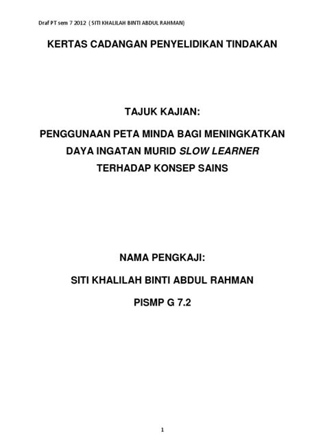 Contoh proposal program kreativitas mahasiswa (pkm). Proposal Kajian Tindakan 2