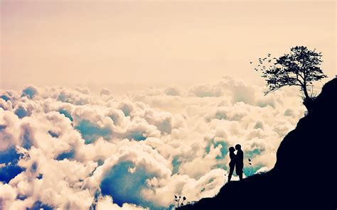 Download Cool Hd Amp 3d Wallpaper Romantic Love Clouds Couple By