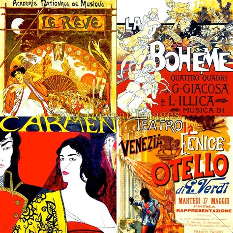 Vintage Opera Posters Digital Images Collage Sheets Etsy