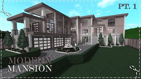 BLOXBURG Modern Mansion Pt 1 House Build YouTube
