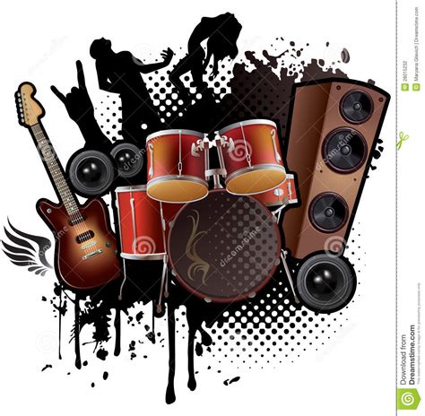 Rock Music Abstract Stock Illustration Illustration Of