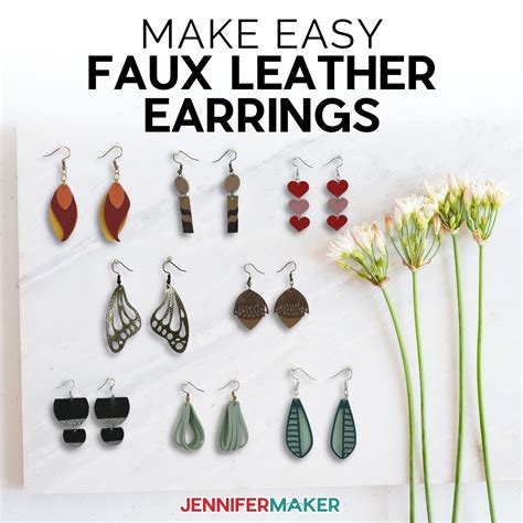 Diy Faux Leather Earrings How To Cut Faux Leather With A Cricut