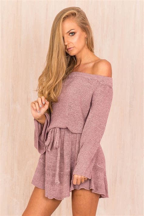 Off The Shoulder Knit Sweater Dress Sweater Dress Women Off Shoulder Casual Dress Knit