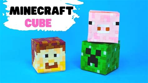 How To Make Origami Seamless Cube Origami Minecraft Youtube