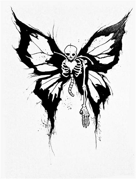 Skull Butterfly Drawing At Getdrawings Free Download