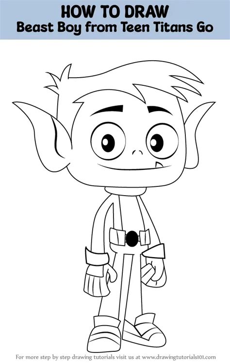 How To Draw Beast Boy From Teen Titans Go Teen Titans Go Step By