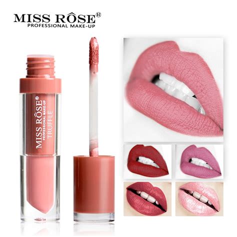 Miss Rose Make Up Matte Lipstick Liquid Lip Stick Sexy Batom Lip Gloss Cosmetics Nude Color Easy