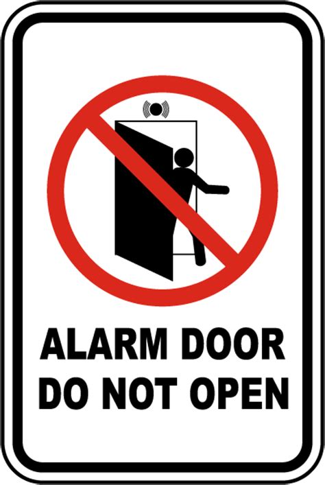 Alarm Door Do Not Open Sign - F7497