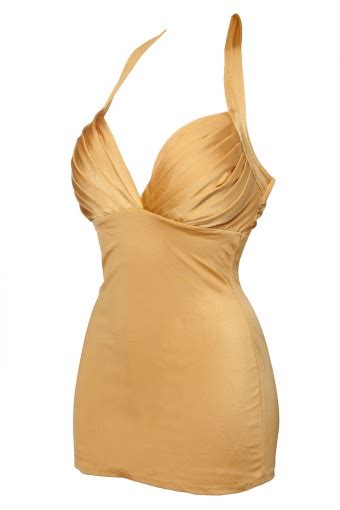 50s Bombshell Gold Swimsuit