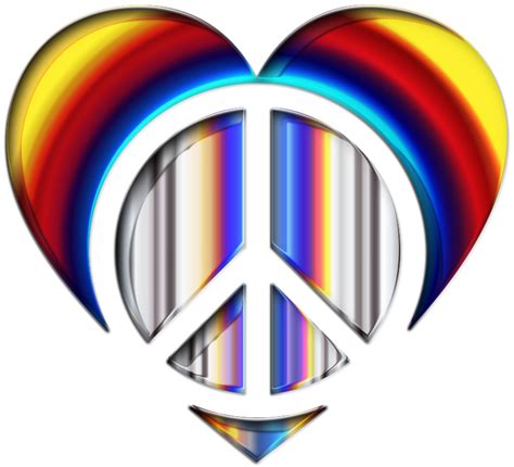 Chromatic Peace Heart Openclipart