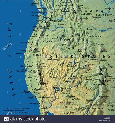 Washington Oregon California Coast Map Free Printable Maps