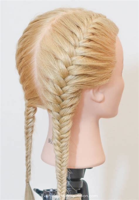 Double French Fishtail Braid Everyday Hair Inspiration