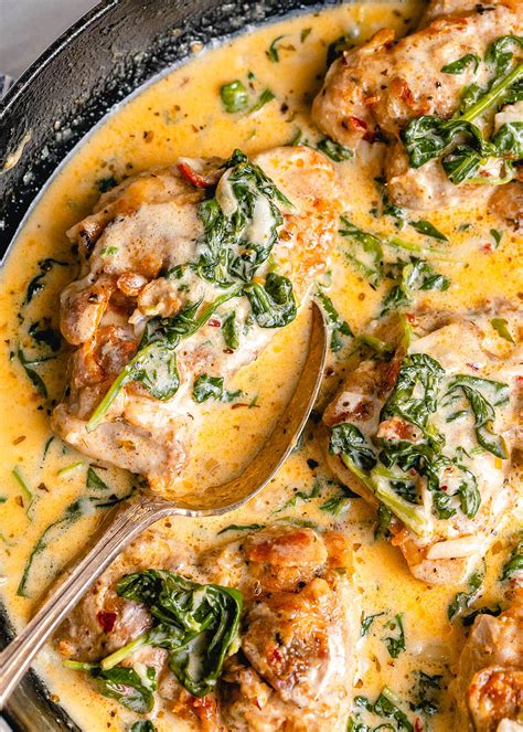 My daughter has the best cream cheese chicken enchiladas recipe i've ever tried. Garlic Butter Chicken Recipe with Creamy Spinach and Bacon ...