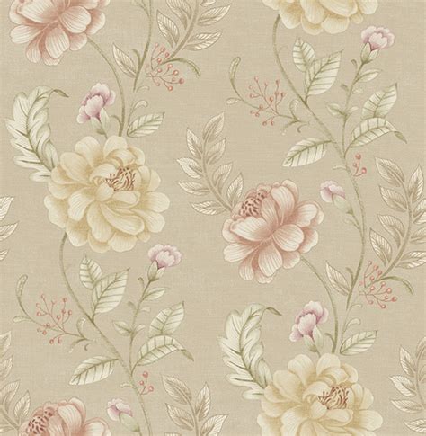 Ellie Beige Floral Wallpaper Wallpaper And Borders The Mural Store