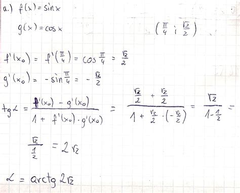 Wyznacz Wzór Funkcji Liniowej G Której Wykres Przechodzi Przez Punkt P - wyznacz kąt pod jakim przecinają się wykresy funkcji: a) f(x) = sinx g