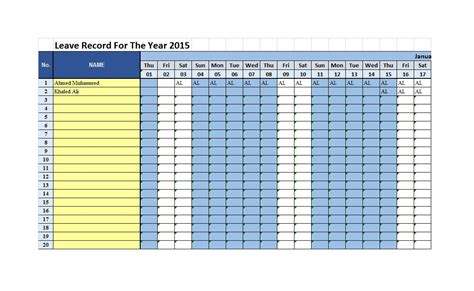 49 Employee Vacation Trackers Excel And Word Templatelab