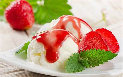 Ice Cream Strawberry Strawberries Mint Wallpapers Pc