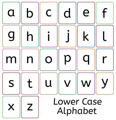 7 Best Images Of Printable Lower Case Alphabet Flash Cards Letter