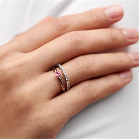 Pink Sapphire Ring In Rose Gold KLENOTA