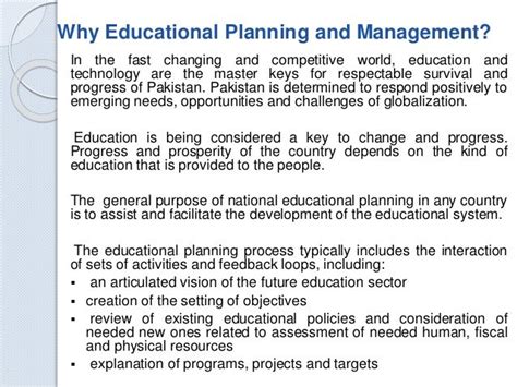 Educational Planning And Management