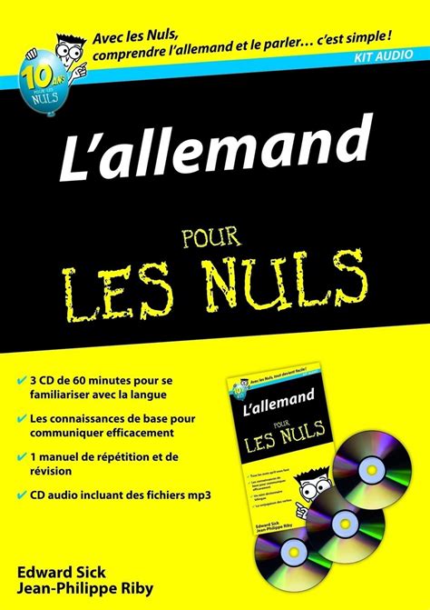 Kit Audio Allemand Pour Les Nuls Pour Les Nuls
