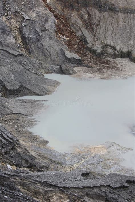 Mt Tangkuban Perahu Stratovolcano Crater West Java Stock Image Image