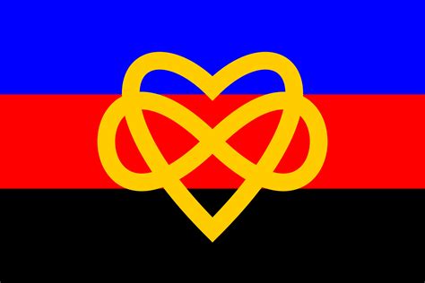 Polyamory (usually uncountable, plural polyamories). polyamory flag with redesigned infinity heart : vexillology