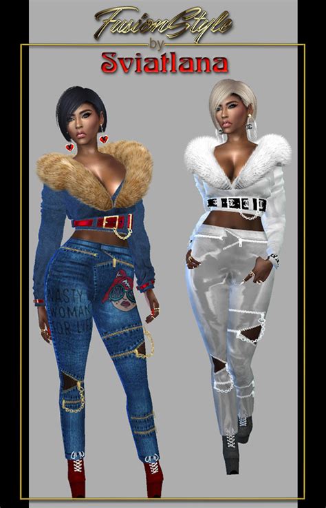 Womens Pants Sims 4 Fusionstyle By Sviatlana Simsworkshop