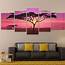 5 Pcs Large Sunset&ampTree Canvas Oil Print Painting Picture Modern 