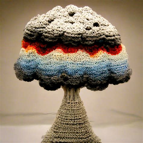 Knitted Mushroom Cloud Rmidjourney