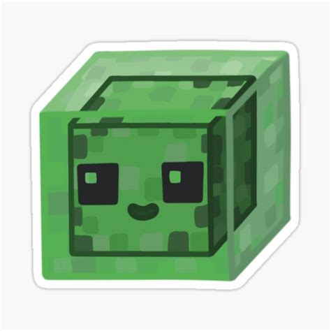 Cute Minecraft Slime Sticker For Sale By Vanthaera Redbubble