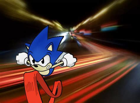 Classic Sonic Running At The Speed Of Light By Shadowxcode On Deviantart