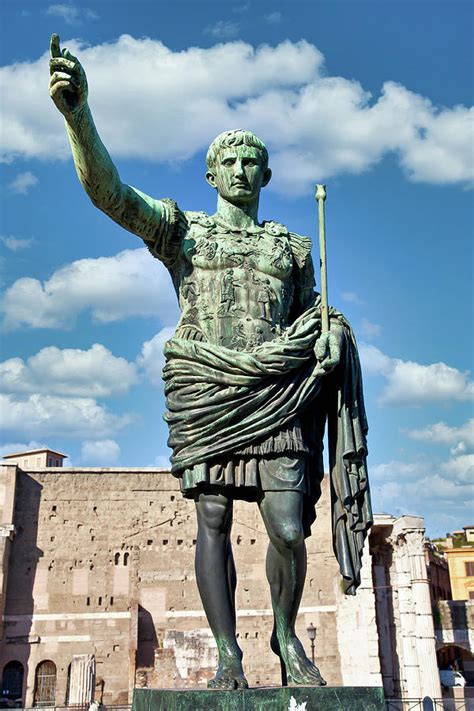 The Roman Emperor Gaius Julius Caesar Statue In Rome Italy Photograph By Paolo Modena Fine