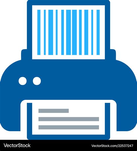 Print Barcode Logo Icon Design Royalty Free Vector Image