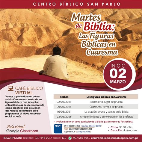 San Pablo Perú Curso Virtual “martes De Biblia Las Figuras Bíblicas