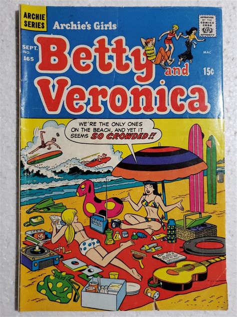 Archies Girls Betty And Veronica 165 Vg 1969 Bikini Cover Archie